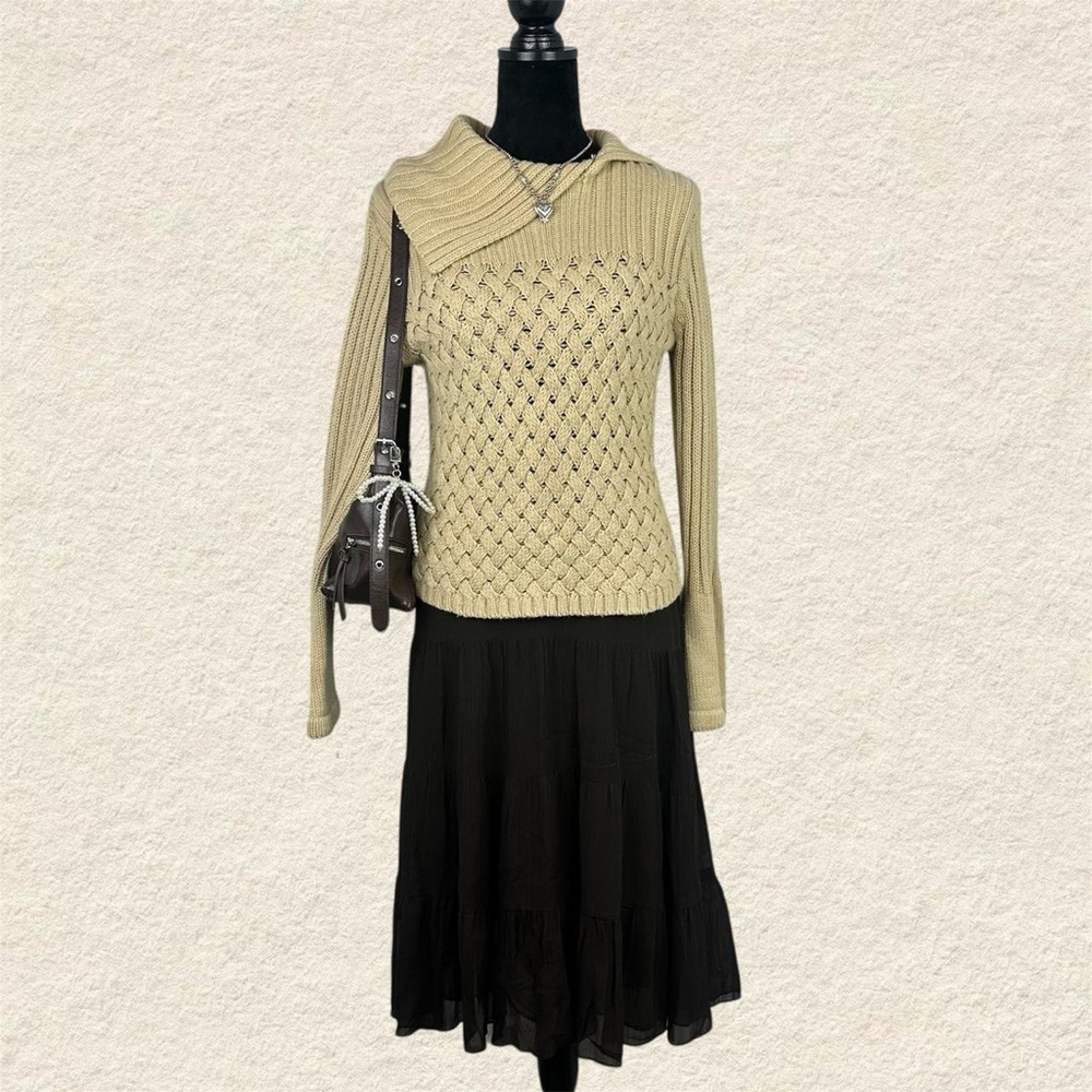 Michael Kors Brown Ruffle Fairycore  Dress